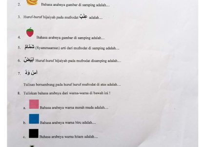 5 Soal Bahasa Arab Kelas 1 SD Semester 1 yang Wajib Dikuasai Siswa