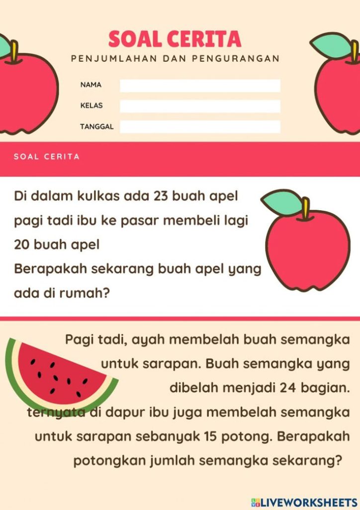 5 Soal Cerita Penjumlahan dan Pengurangan Kelas 4 SD yang Wajib Dikuasai