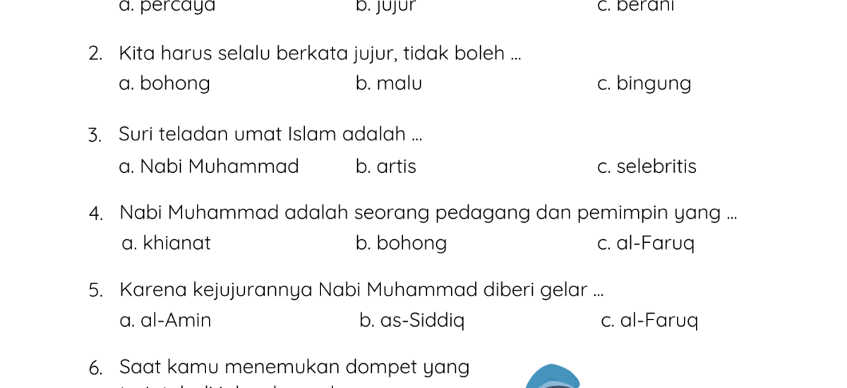 Ternyata Ini Soal Agama Kelas 5 Semester 1 dan Kunci Jawaban yang Wajib Tahu