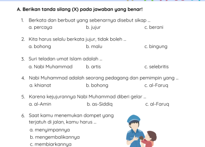 Ternyata Ini Soal Agama Kelas 5 Semester 1 dan Kunci Jawaban yang Wajib Tahu